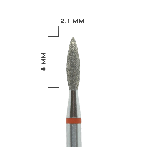 Płomyk czerwony delikatny frez do skórek paznokci manicure pedicure 8 x 2,1 mm  (4).png
